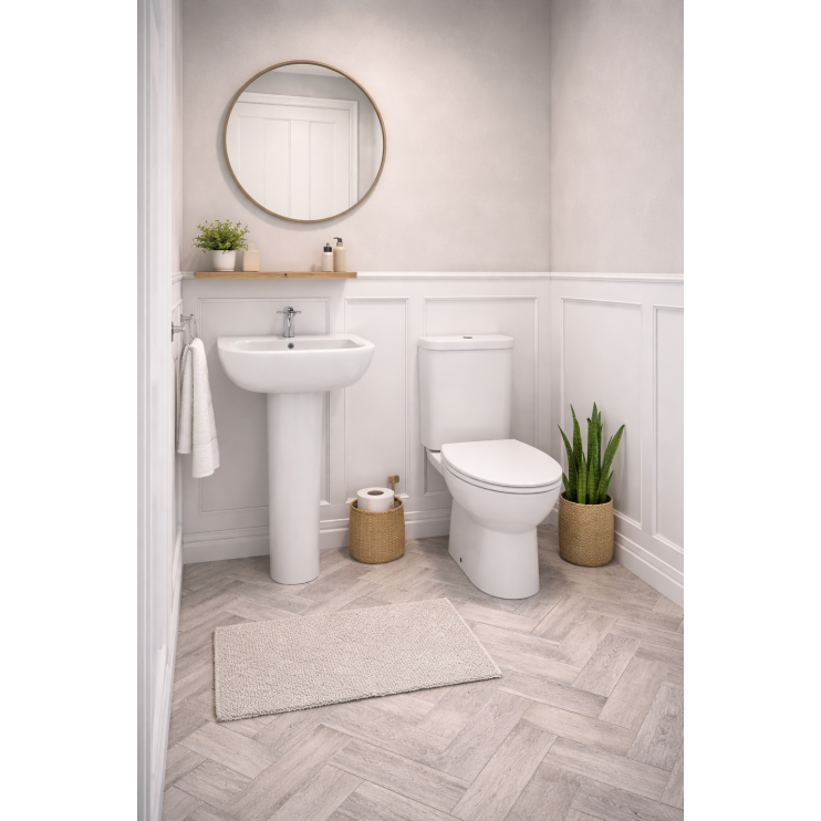 Cloakroom Sets DIPFP0096 4-Piece Ceramics Suite