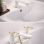 Abode Levarto basin & bath filler Tap Set 1 - Matt White & Brass
