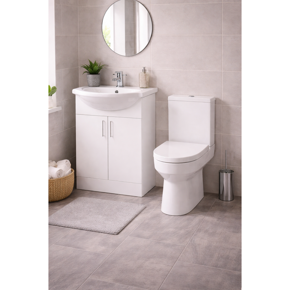 Vista 550mm Vanity & C/C Toilet Pack