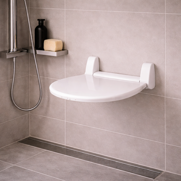 Shower Seats 2282-02 Origins Living SOUND Shower Seat - White 2282-02