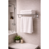 Origins Living G Pro Chrome 5035-13 Origins Living G Pro Towel Rack with Hooks - Chrome 5035-13