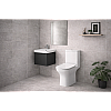 Cosmos 500mm Basin Unit & Rimless Close Coupled WC Pack - Matt Black