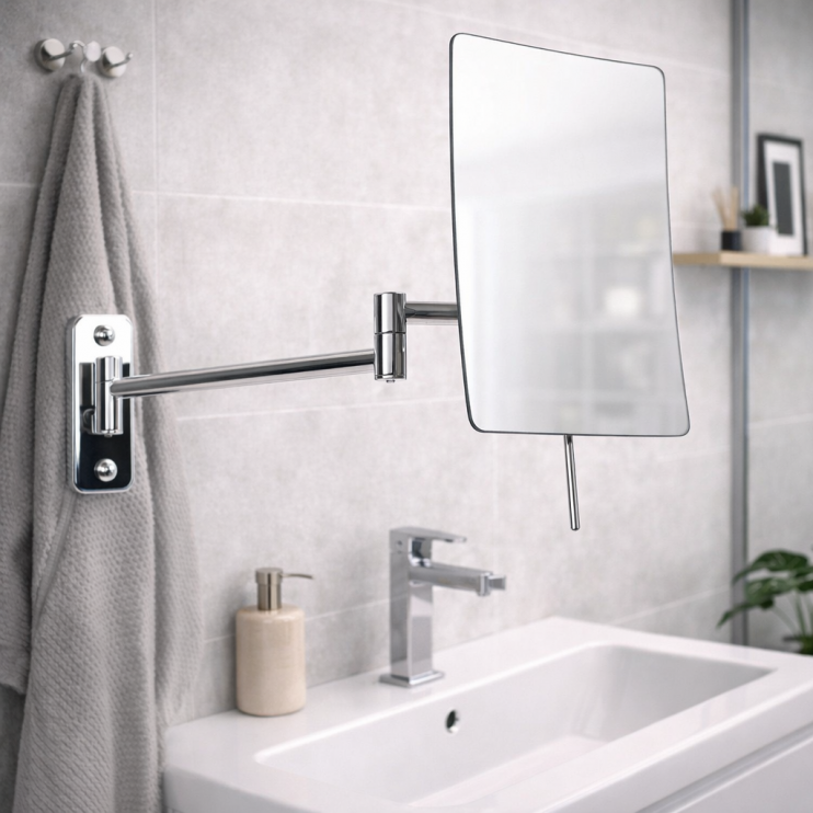 Magnifying Mirrors BLK-007512-CH Origins Living Blake Magnifying 5x Wall Mirror - Chrome BLK-007512-CH