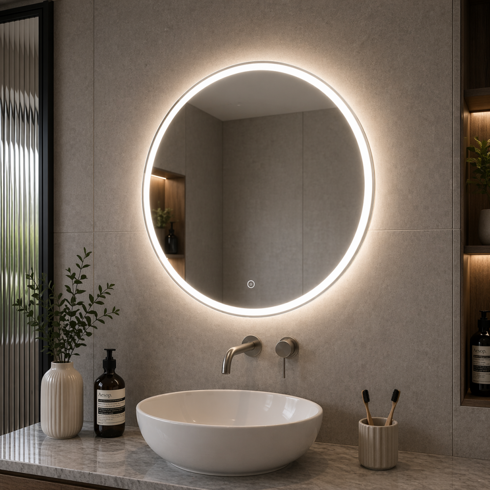 Catherine 600x600mm Round Back-Lit LED Mirror