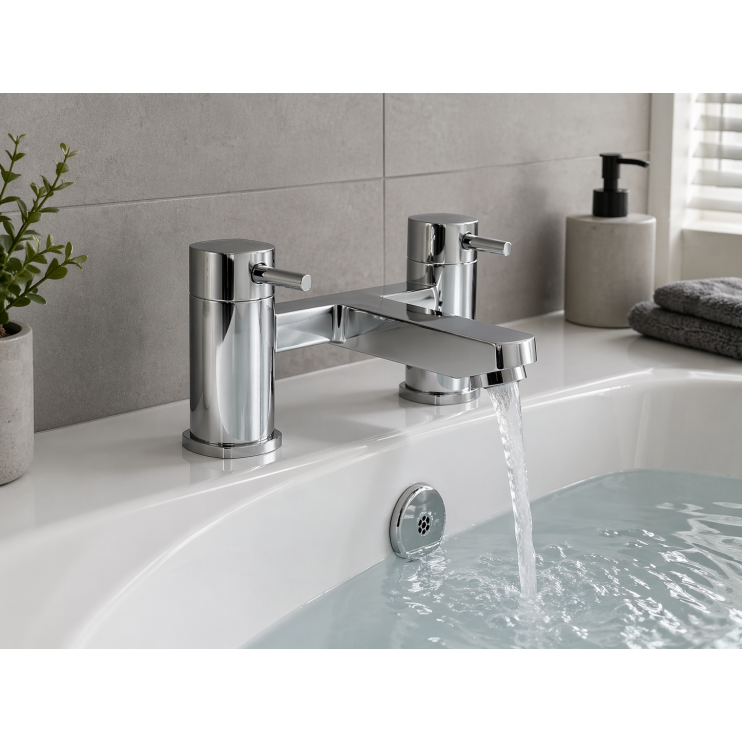 Toulon Bath Filler - Chrome Bathroom Taps