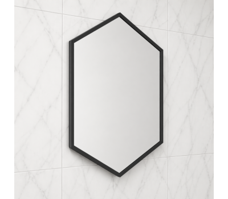 Origins Living Docklands Octagon Mirror 60cm Black DKL-00T060-BK