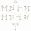 Bathroom Mixed Coloured Taps AB2796 Abode Levarto Deck Mounted Bath Filler - Matt White & Brass