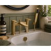 Berio Range of Bathroom Taps & Mixers DITB2278 Berio Bath/Shower Mixer - Brushed Brass Bathroom Taps