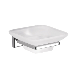 Origins Living Colorado Glass Soap Dish - Chrome/Glass 6911-13 Bathroom Wall Accessory