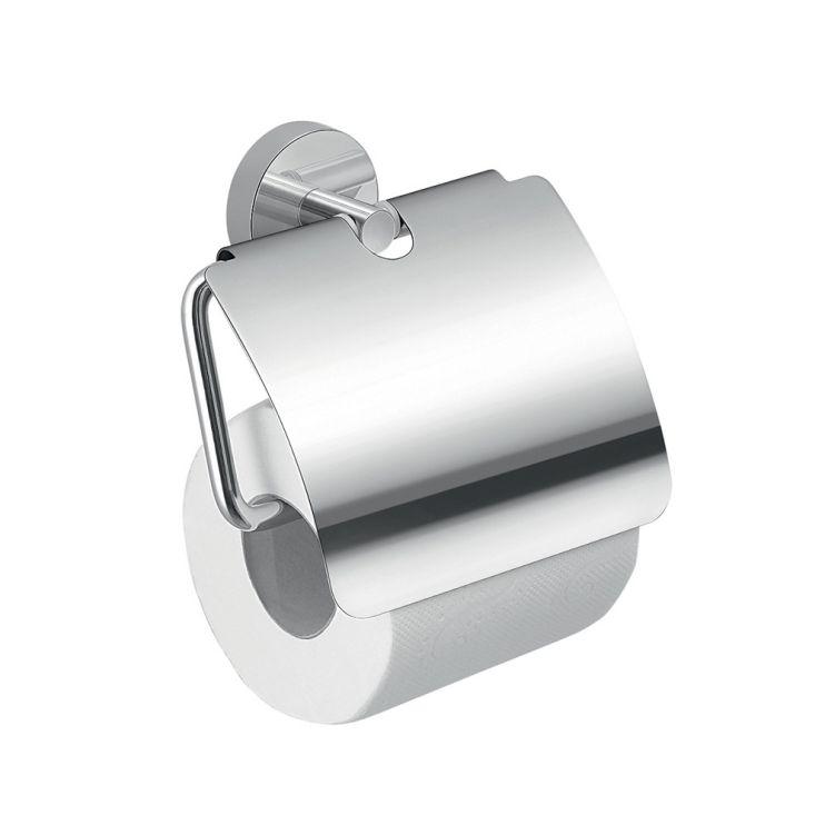 Origins Living Eros Toilet Roll Holder with Flap - Chrome 2325-13 Bathroom Wall Accessories