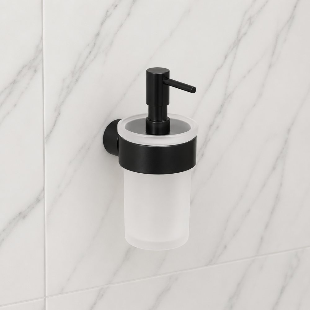 Pirenei in Black Accessories PI81-14 Origins Living Pirenei Soap Dispenser - Black PI81-14