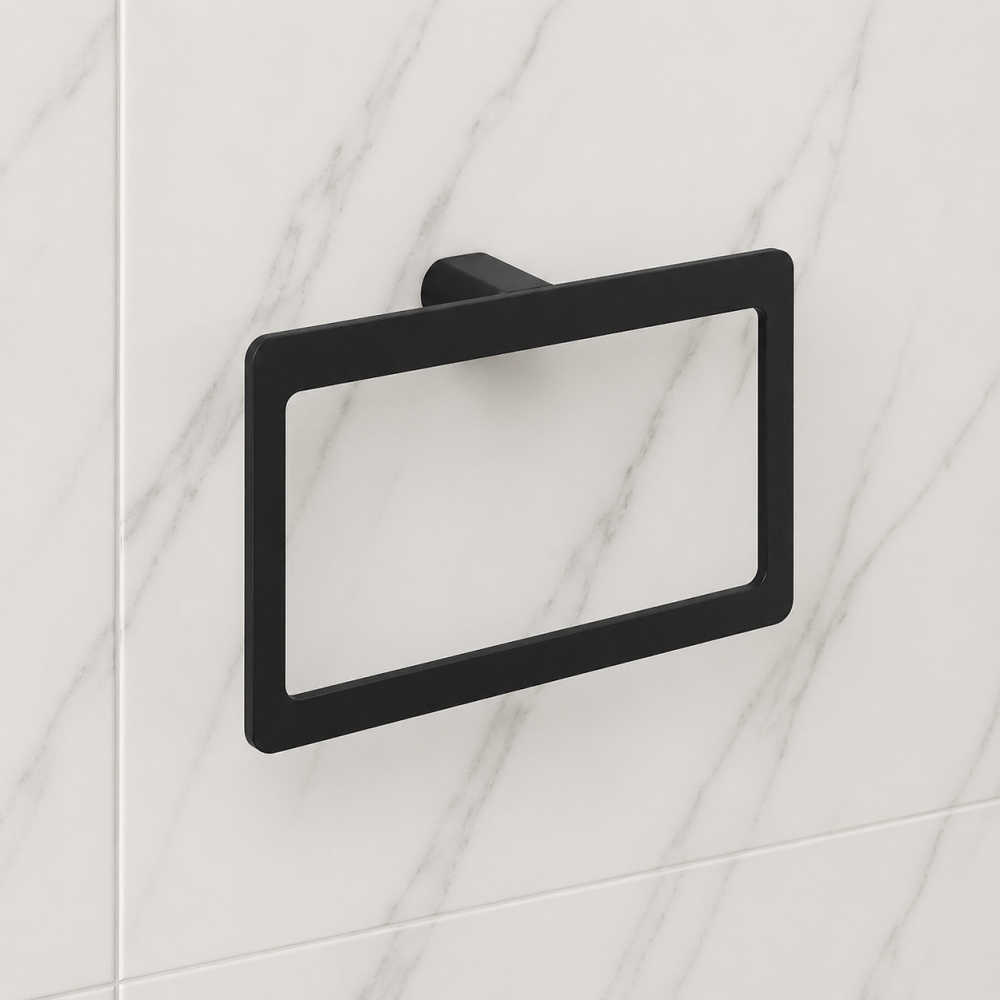 Pirenei in Black Accessories PI70-14 Origins Living Pirenei Towel Ring - Black PI70-14
