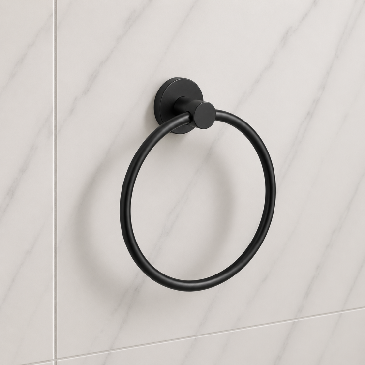 Origins Living Tecno Project Towel Ring - Black 166220