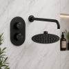 Aurora Round Shower Valve & Kit Pack 1 - Matt Black