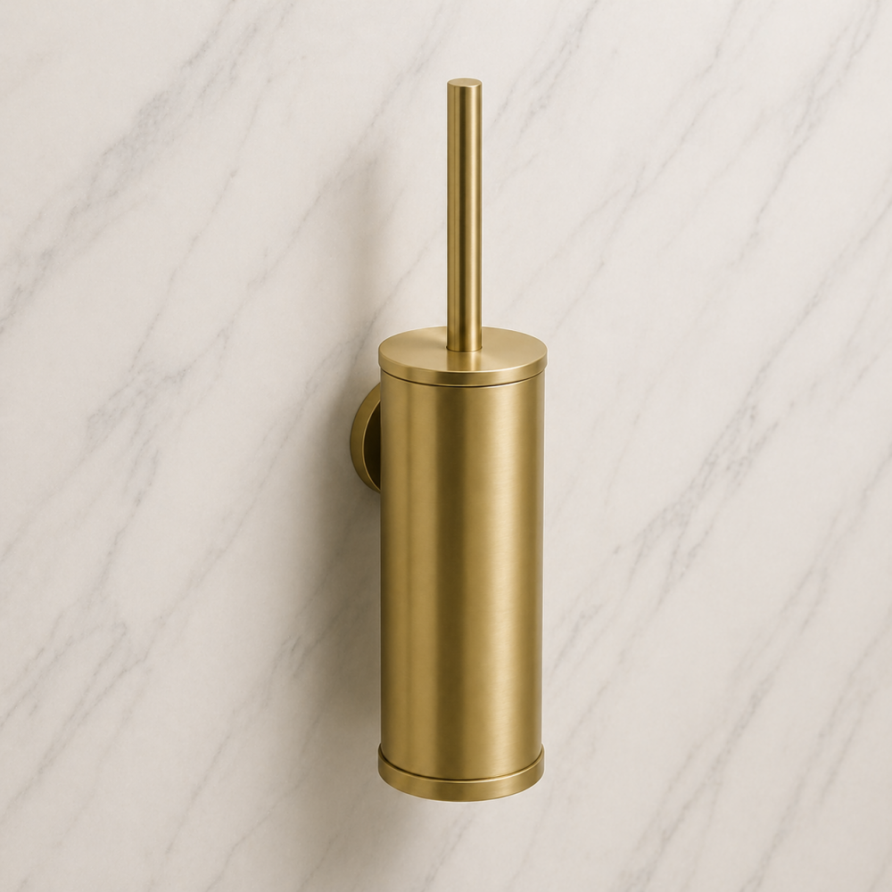 Tecno Project Brushed Brass Accessories 200641 Origins Living Metal Toilet Brush - Brushed Brass 200641