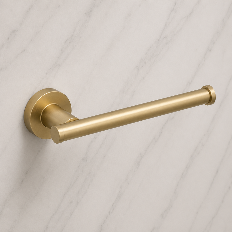 Origins Living Tecno Project Spare/Open Toilet Roll Holder - Brushed Brass 201815