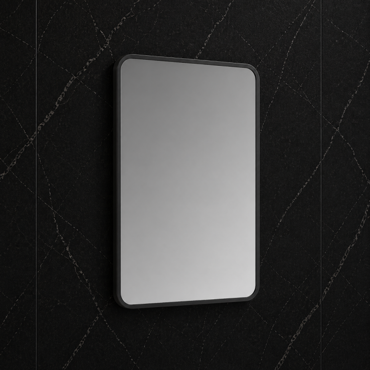 Kenji 600x800mm Rectangle Mirror - Matt Black