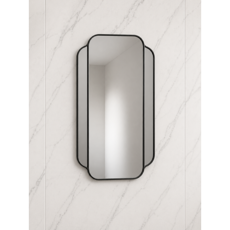 Nouveau 600x900mm Rectangle Mirror - Black
