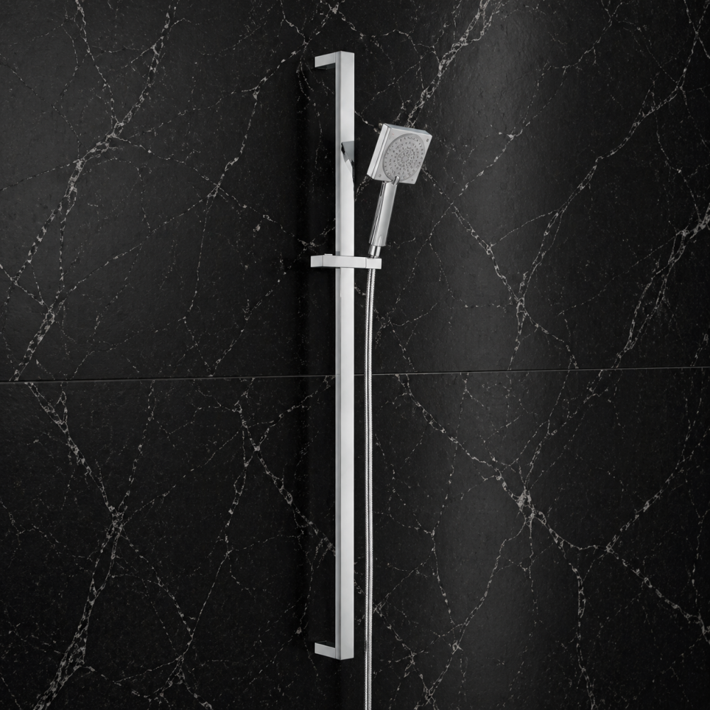 Slide Rail Kits Chrome AB2322 Abode Euphoria Square Sliding Rail Shower Kit (Single Pattern) - Chrome