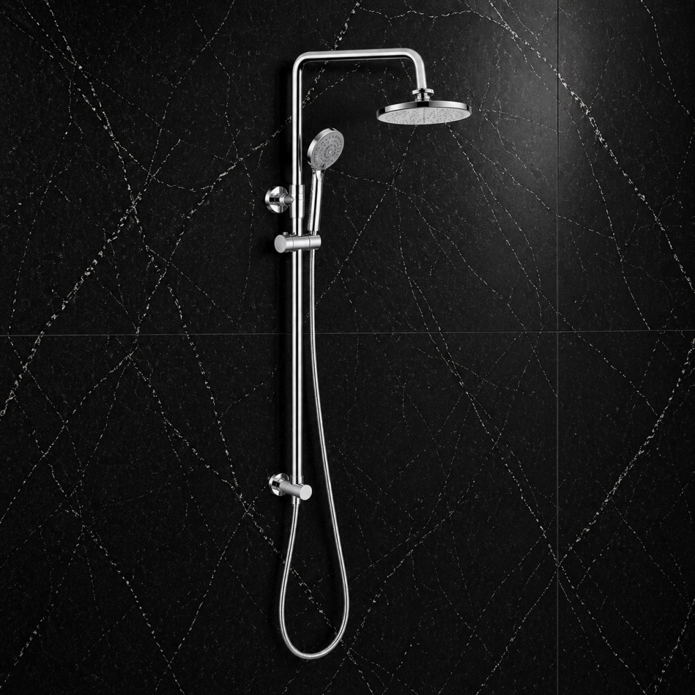 Slide Rail Kits Chrome DICM0626 Aurora Round Shower Kit w/Overhead & Handset