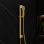 Cosmic Square Riser Rail Kit w/Elbow & Handset - Brushed Brass