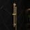 Vema Tiber Riser  Handset & Hose Set - Brushed Brass