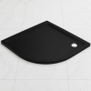 40mm Low Profile 900mm Quadrant Tray & Waste - Matt Black