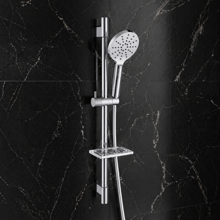 Aurora Round Push Button Shower Kit