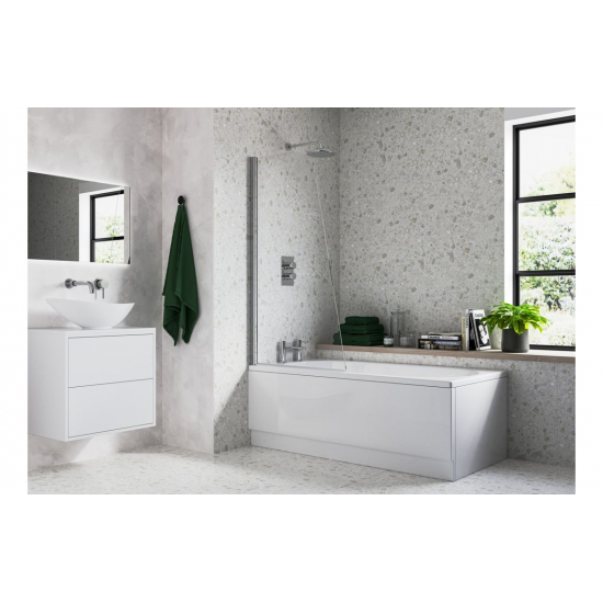 Bath Screen DIBS0128 800x1400mm Sail Bath Screen (6mm) - Chrome