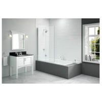 Merlyn 1100x1500mm 2-Panel Folding Hinged Bath Screen (8mm)