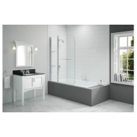 Merlyn 1150x1500mm 2-Panel Curved Bath Screen (6mm)