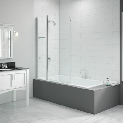 Merlyn 1150x1500mm 2-Panel Curved Bath Screen (6mm)
