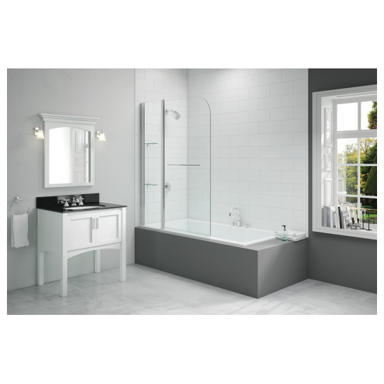 Bath Screen DIBS0068 Merlyn 1150x1500mm 2-Panel Curved Bath Screen (6mm)