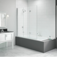 Merlyn 1400x1500mm 3-Panel Folding Hinged Bath Screen (8mm)
