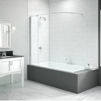 Merlyn 300x1500mm Curtain Rail Bath Screen (8mm)
