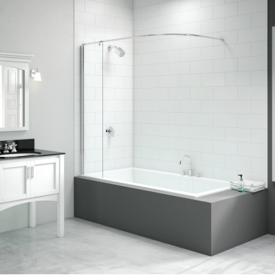 Merlyn 300x1500mm Curtain Rail Bath Screen (8mm)