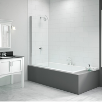 Merlyn 800x1500mm Single Curved Bath Screen (6mm)