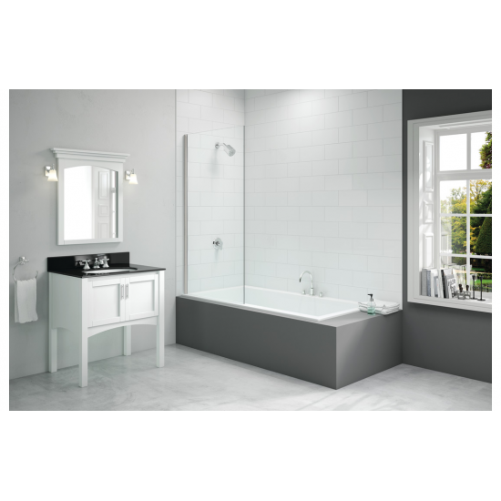 Bath Screen DIBS0010 Merlyn 800x1500mm Single Fixed Square Bath Screen (6mm)