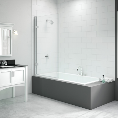 Merlyn 850x1500mm Hinged Square Bath Screen (8mm)