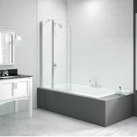 Merlyn 900x1500mm 2-Panel Curved Folding Bath Screen (6mm)
