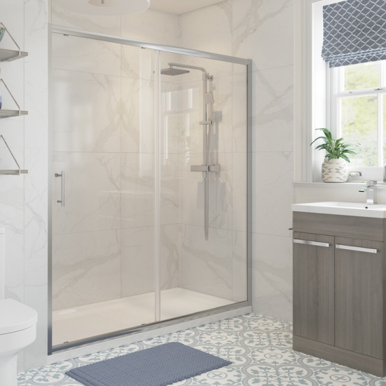 Classix 1000mm Sliding Door - Chrome