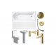 Bathroom Suites DIGSP116 Laurus Full Suite & Bath with Brushed Brass Finishes