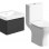 Cosmos 500mm Basin Unit & Rimless Close Coupled WC Pack - Matt Black