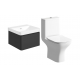 Furniture Pack DIFTP5678 Cosmos 500mm Basin Unit & Rimless Close Coupled WC Pack - Matt Black
