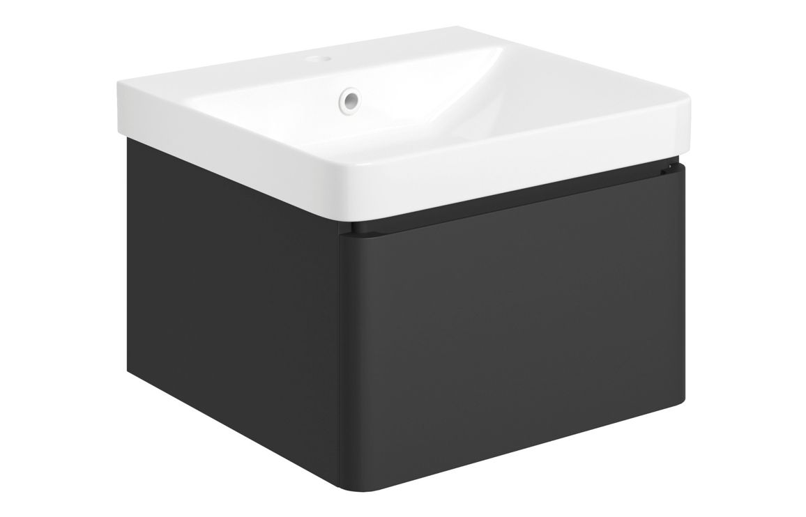 Furniture Pack DIFTP5678 Cosmos 500mm Basin Unit & Rimless Close Coupled WC Pack - Matt Black