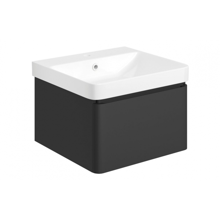 Furniture Pack DIFTP5678 Cosmos 500mm Basin Unit & Rimless Close Coupled WC Pack - Matt Black