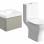 Cosmos 500mm Basin Unit & Rimless Close Coupled WC Pack - Matt Latte