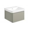 Cosmos 500mm Basin Unit & Rimless Close Coupled WC Pack - Matt Latte