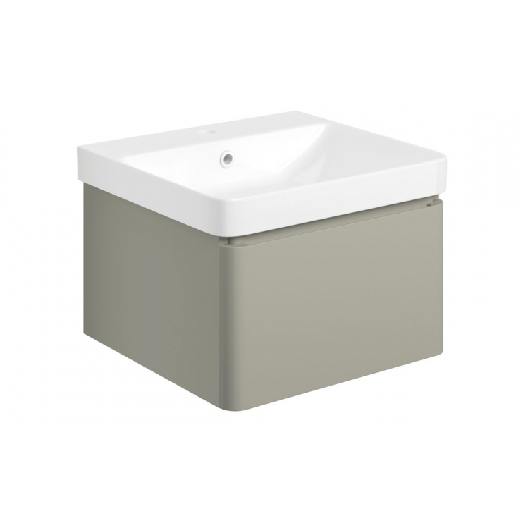 Cosmos 500mm Basin Unit & Rimless Close Coupled WC Pack - Matt Latte