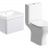 Cosmos 500mm Basin Unit & Rimless Close Coupled WC Pack - Matt White